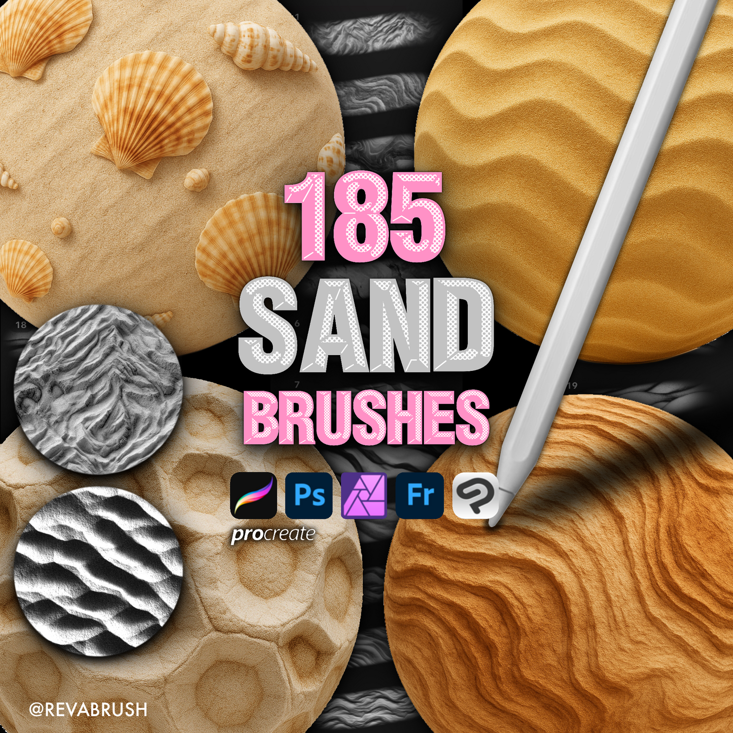 185 Sand & Desert Brushes – Procreate, Photoshop & More