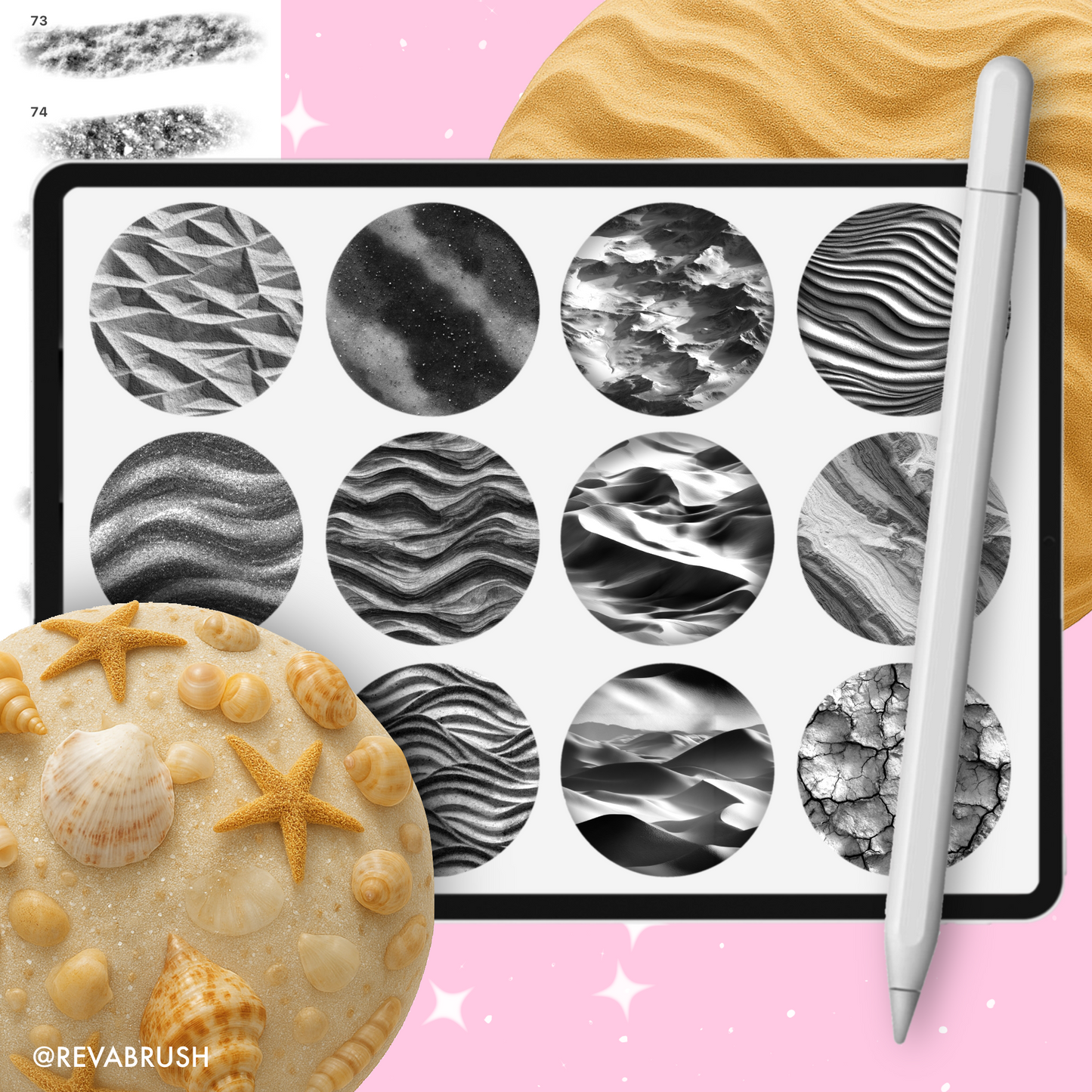 185 Sand & Desert Brushes – Procreate, Photoshop & More