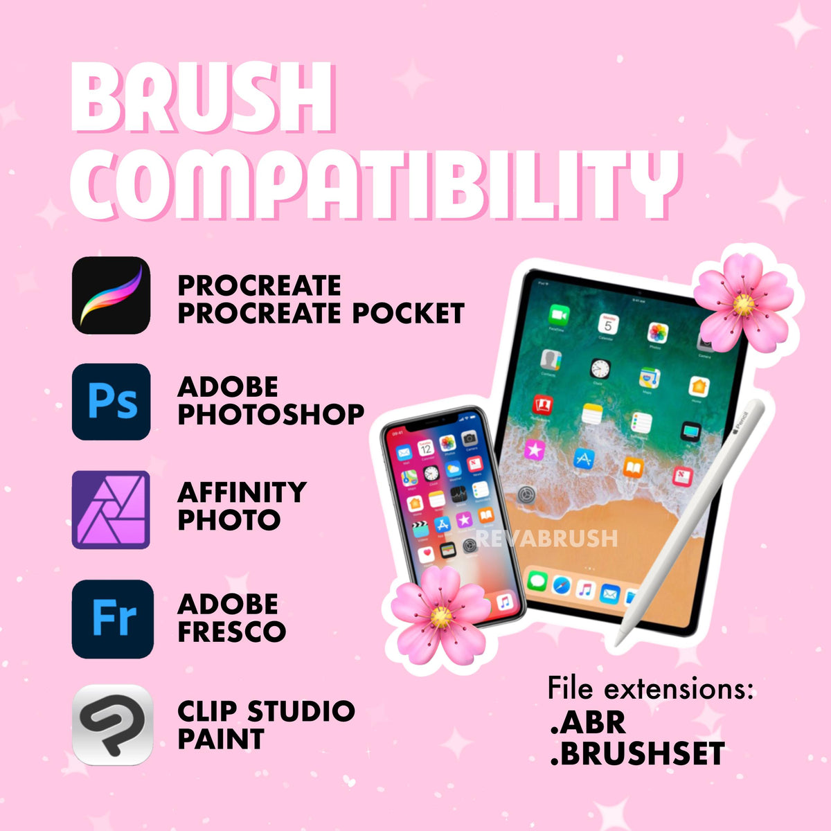 Female anime pose stamps with different expressions for Procreate & Photoshop – preview 7
