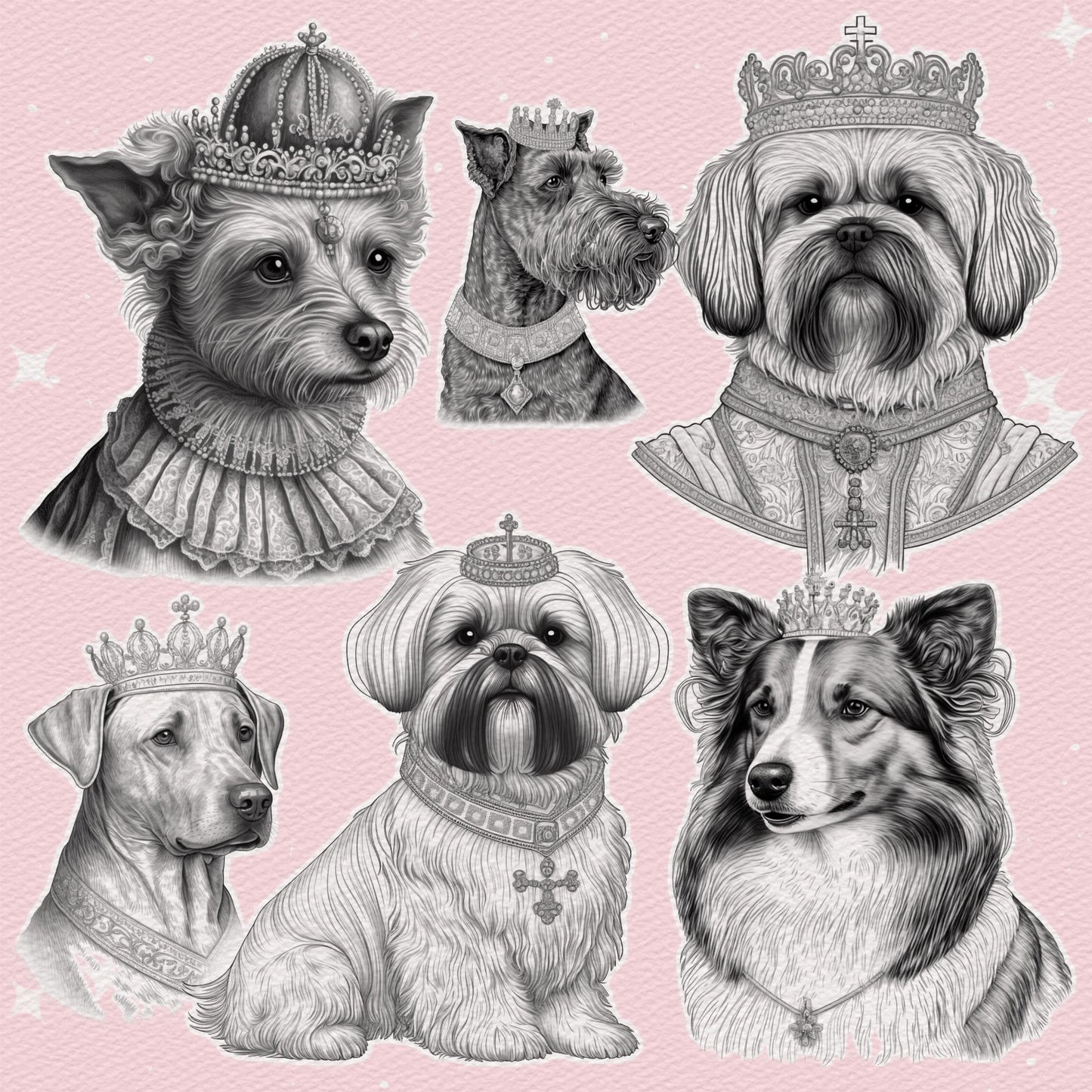 106 Dog & Animal Tattoo Brushes for Procreate, Photoshop – Pet Portrait Set