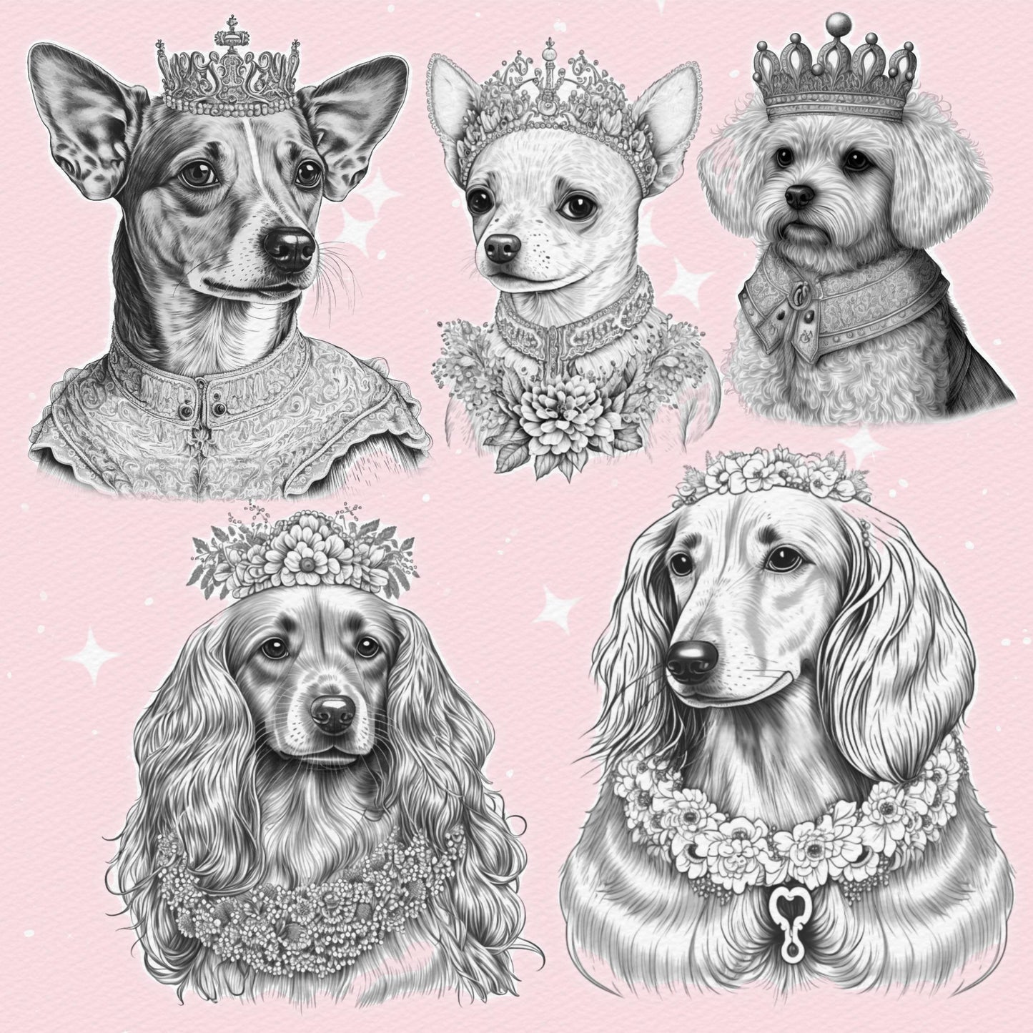106 Dog & Animal Tattoo Brushes for Procreate, Photoshop – Pet Portrait Set