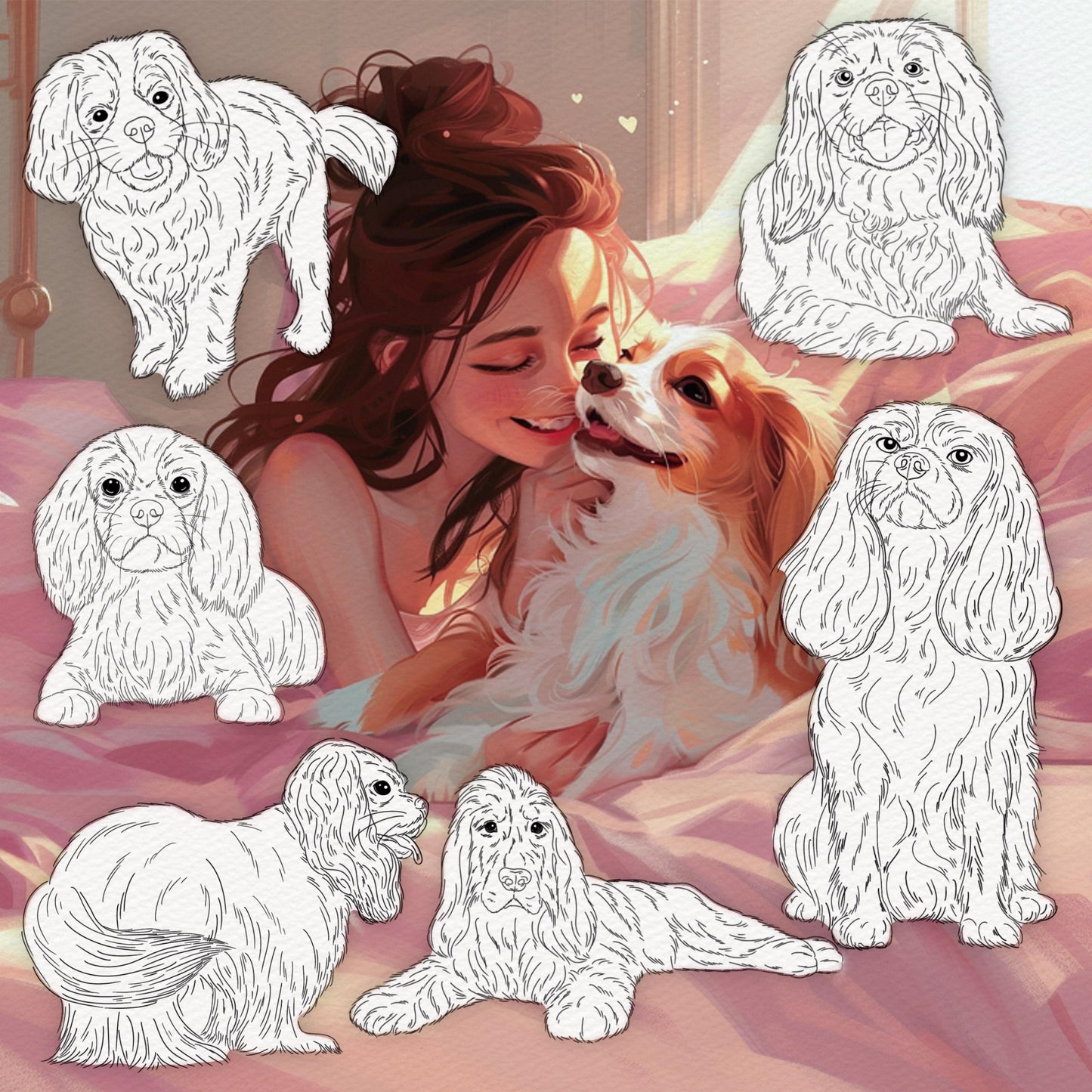 37 Dog & Pet Portrait Brushes for Procreate & Photoshop – Charles King Set