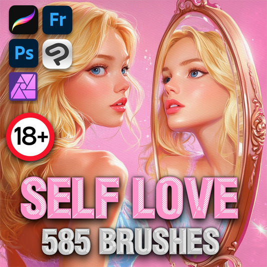 Mature Body pose love brushes for Procreate, Photoshop, Clip Studio