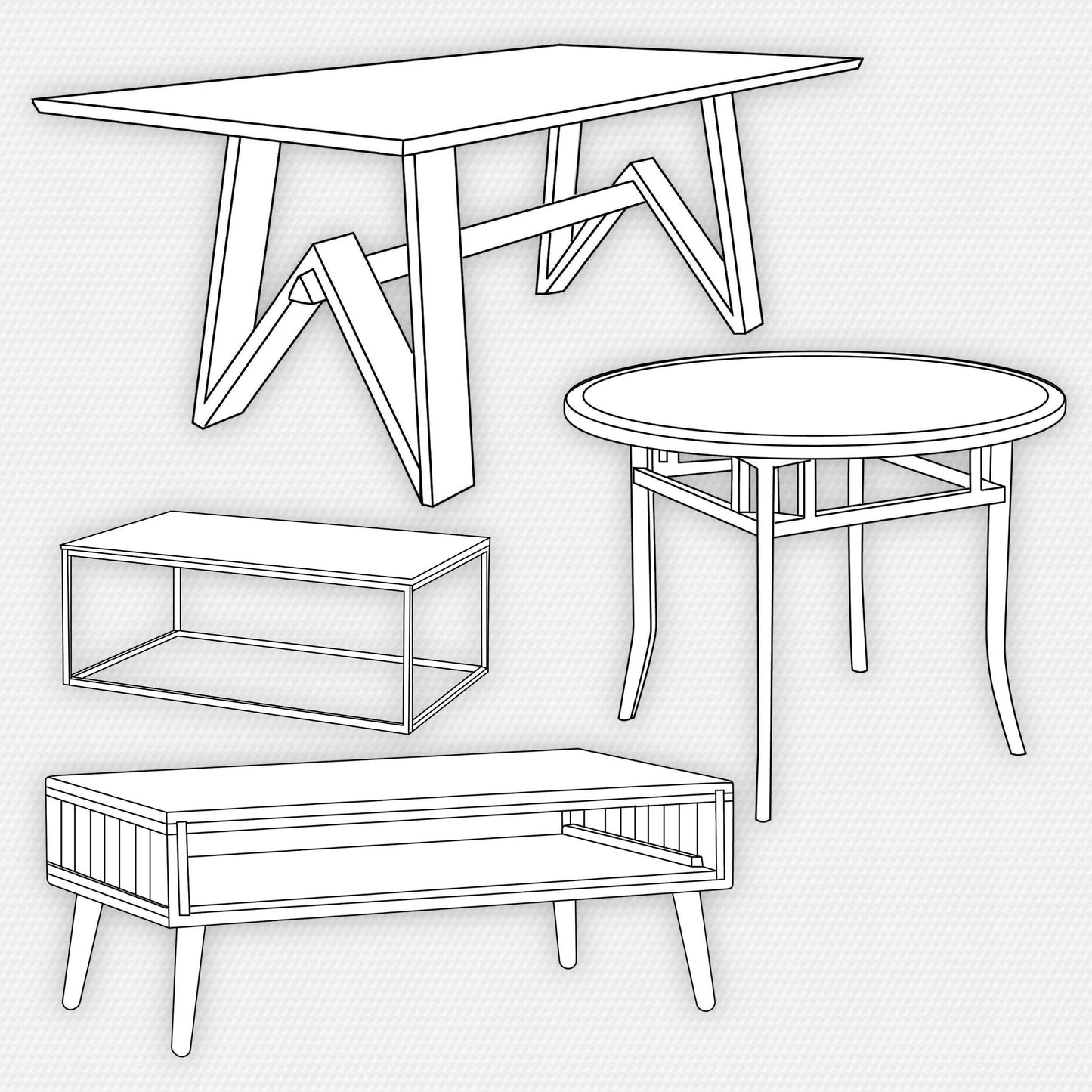 65 Interior & Table Brushes for Procreate & Photoshop – Furniture & Decor Set