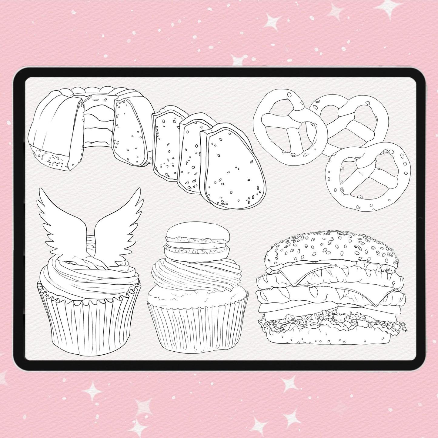 Procreate Sweets Brushes – Photoshop Bakery & Cake Brushes | Clip Studio Candy & Fruit Set