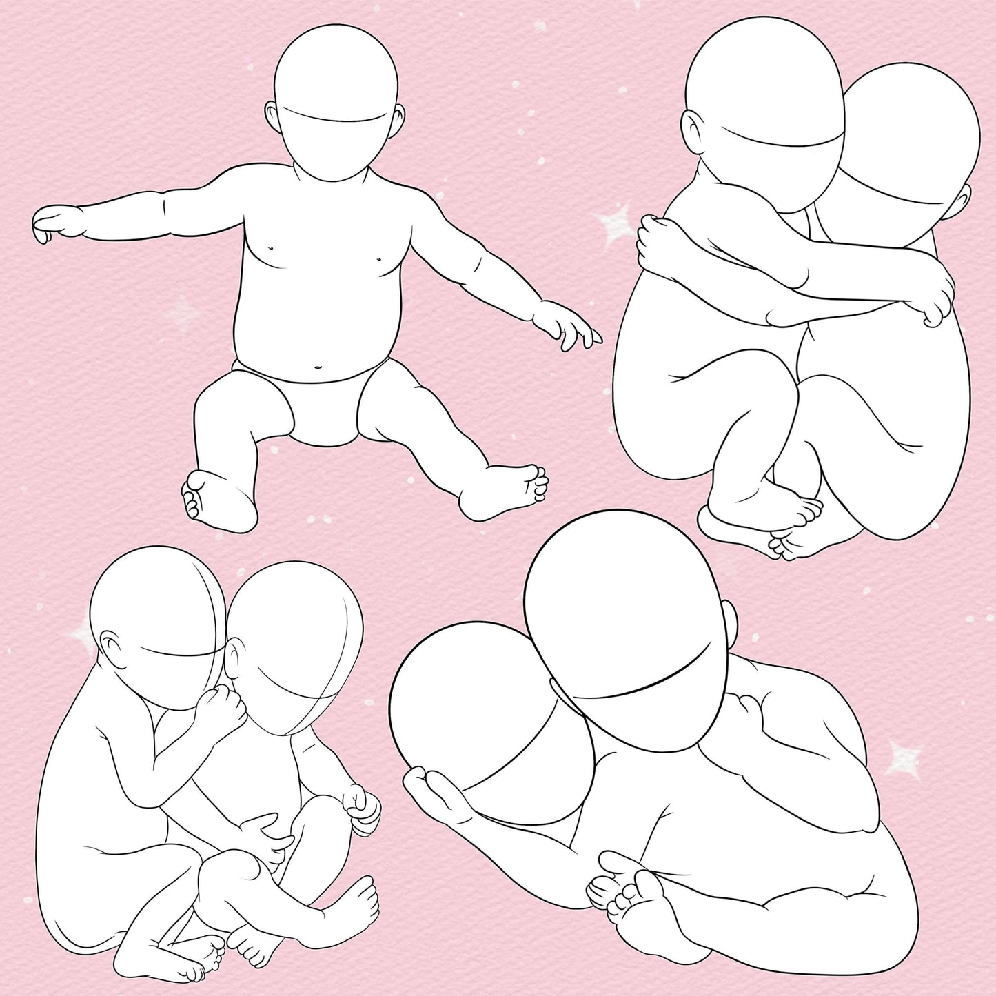 Procreate &amp; Photoshop용 45가지 모성 및 아기 브러시 – Soft Sketch Style