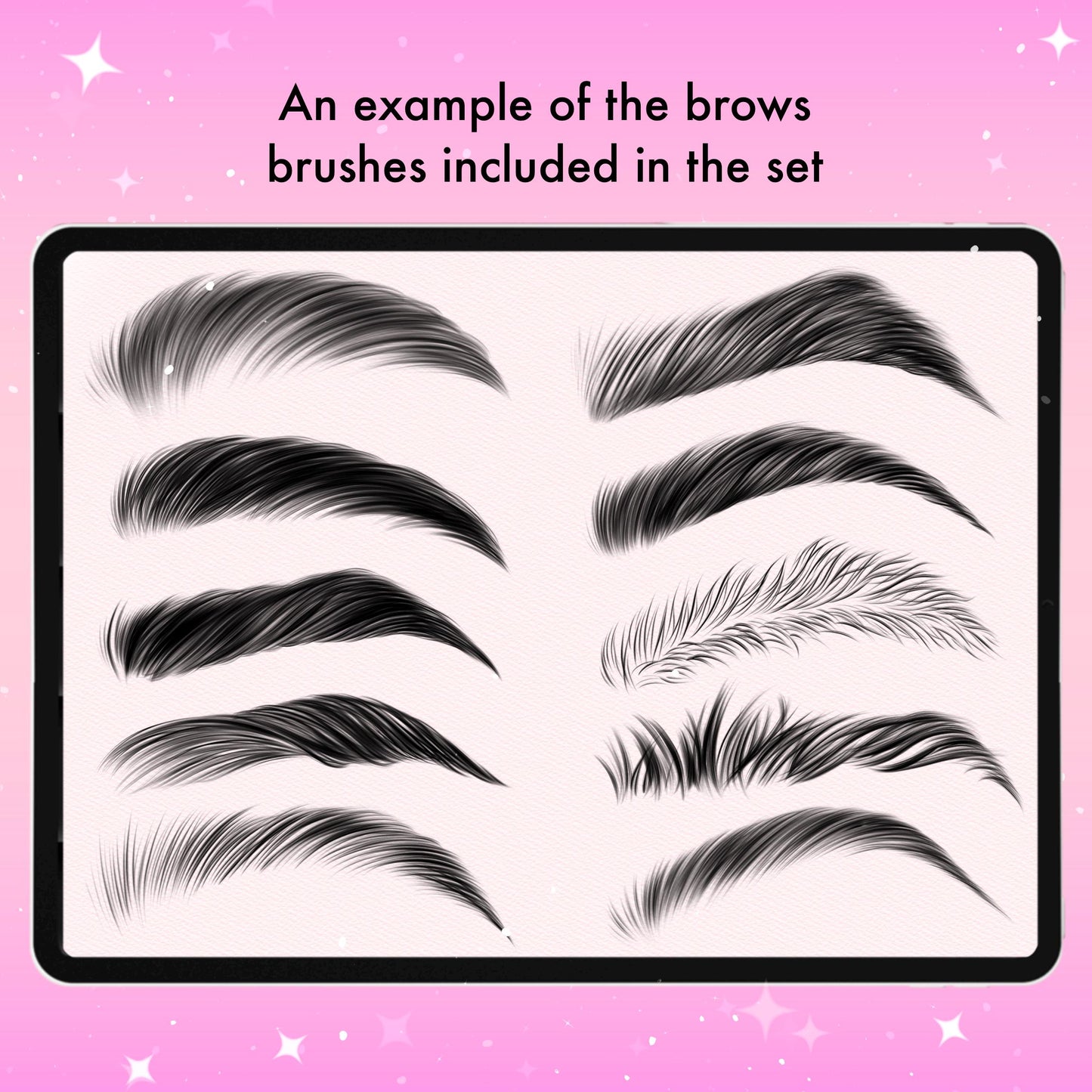 Procreate Brows & Makeup Brushes | Eyebrow, Face & Portrait Brush Set for Digital Female Art