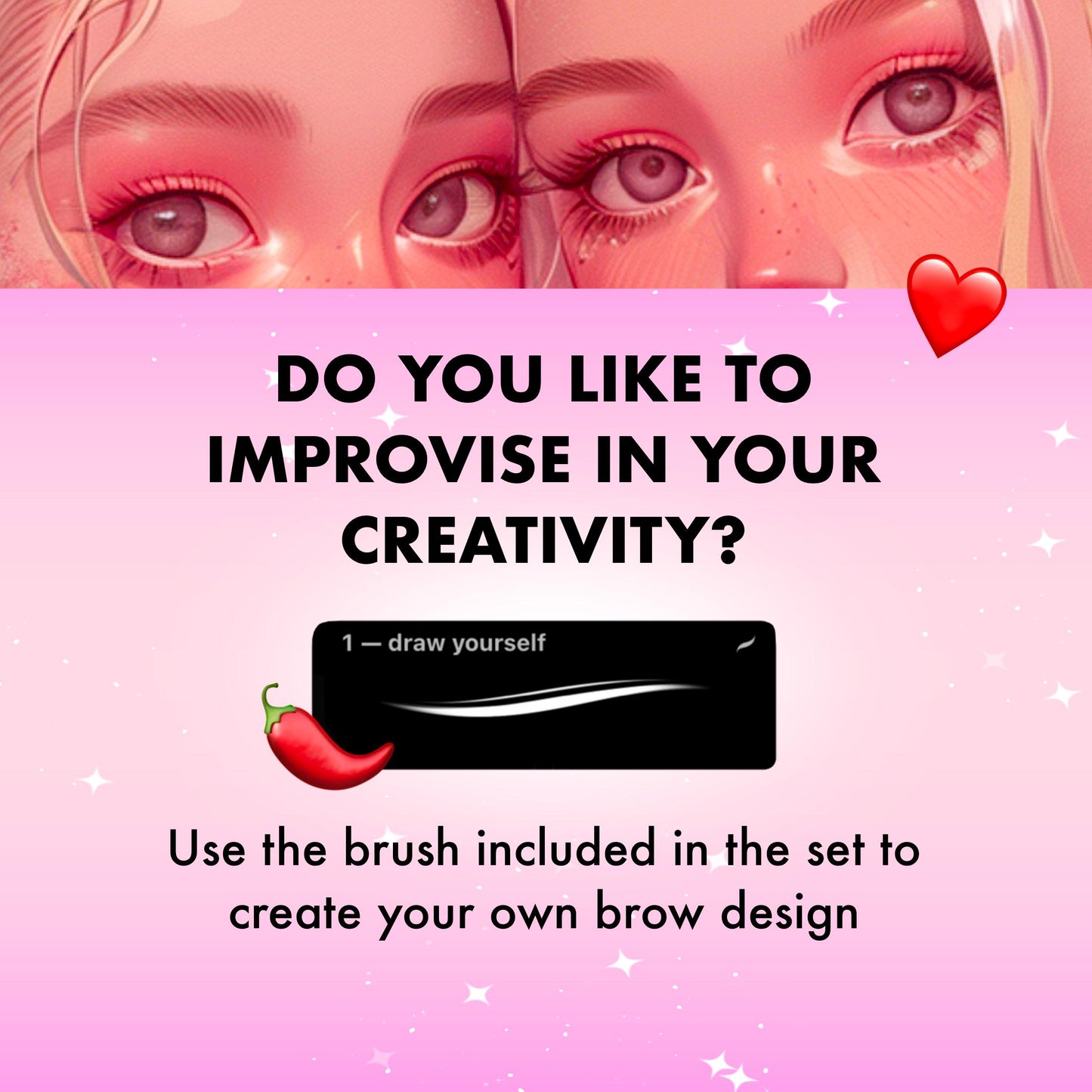Procreate Brows & Makeup Brushes | Eyebrow, Face & Portrait Brush Set for Digital Female Art