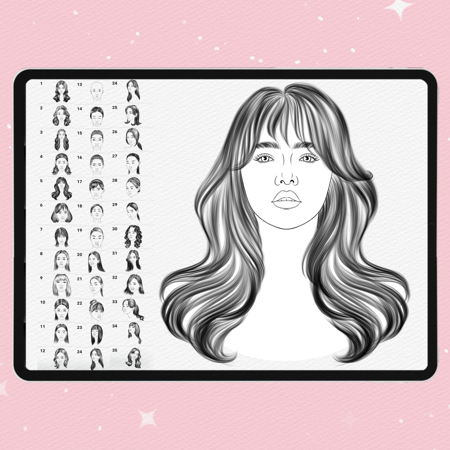 35 Asian Face & Portrait Brushes for Procreate & Photoshop – Korean, Japanese, Chinese Style