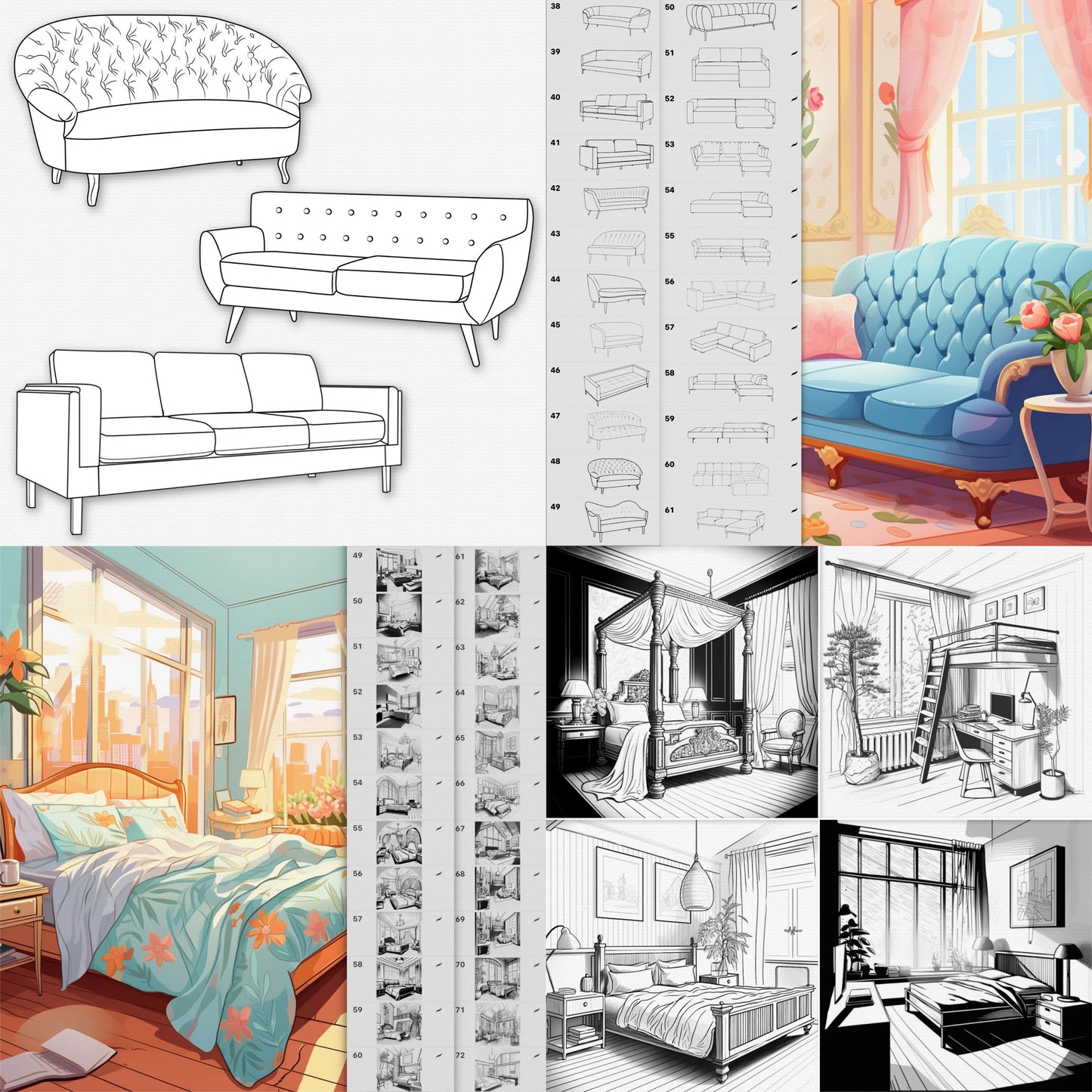 MEGAPACK 2000+ Interior Brushes – Furniture, Rooms, Decor